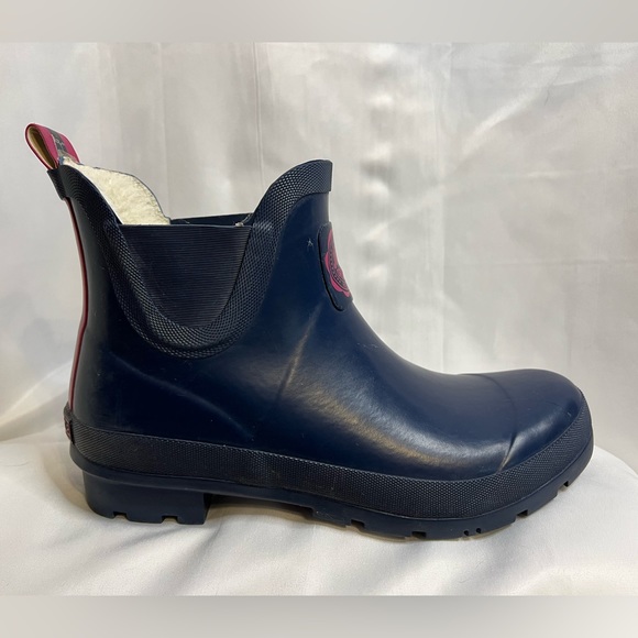 Joules Wellibob Welly Boots. Blue. Fur lined. Size 8. Used. - Picture 2 of 13